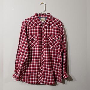 Roebuck & Co Men's Red Plaid Shirt